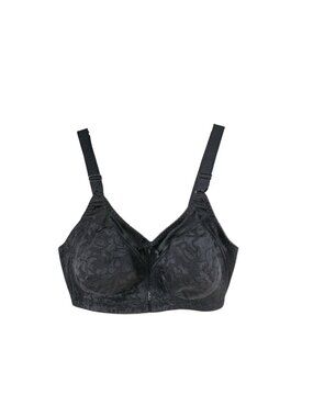 Bali Double Support Spa Bra Size 34DD Black Wirefree